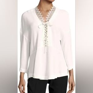 NWT IRO Emilda Lace Trim Blouse Size M